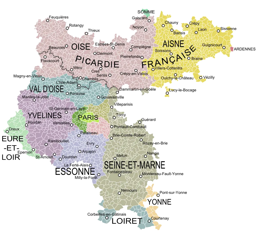 Carte de l’Île-de-France : zones d’intervention de l’électricien CHEKELEC – Paris 75, 92, 93, 94, 95, 78, 91